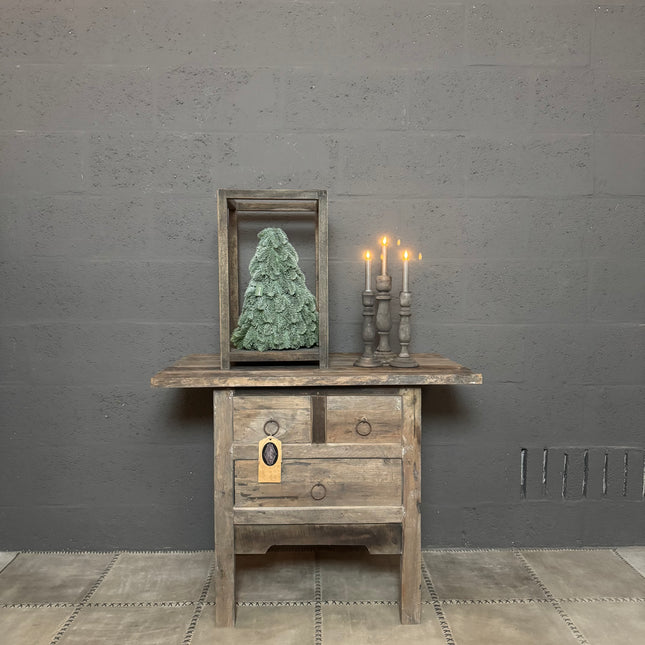 Driftwood sidetable met 3 lades