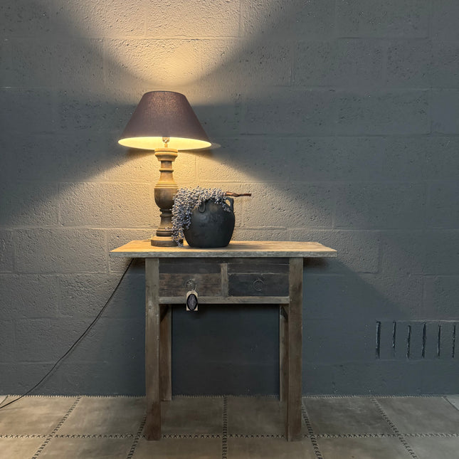 Driftwood sidetable met 2 lades