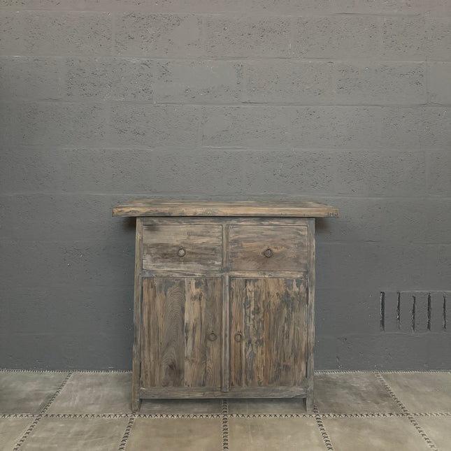 Old Grey Kastje met 2 deuren en 2 lades