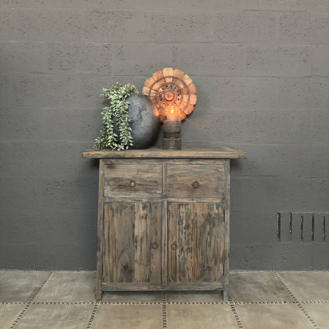 Old Grey Kastje met 2 deuren en 2 lades