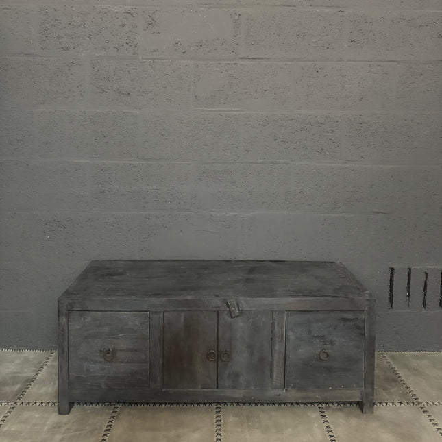 Old Grey TV-meubel met 2 deuren en 2 lades