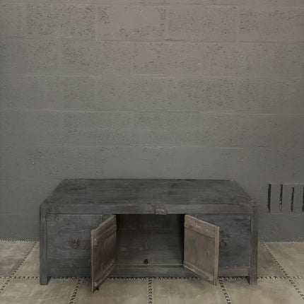 Old Grey TV-meubel met 2 deuren en 2 lades