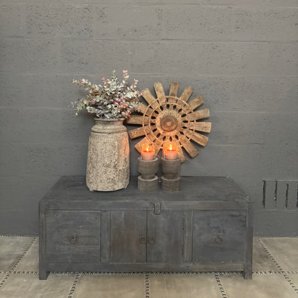 Old Grey TV-meubel met 2 deuren en 2 lades