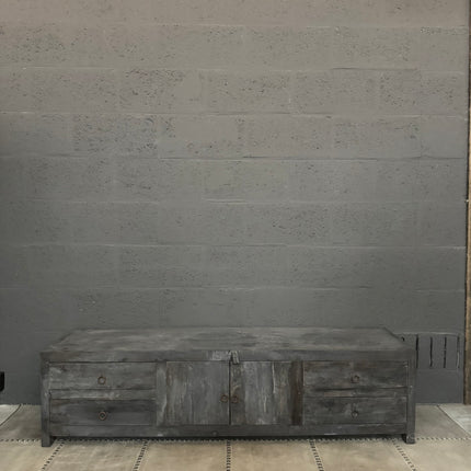 Old Grey tv-meubel – 2 deuren en 4 lades