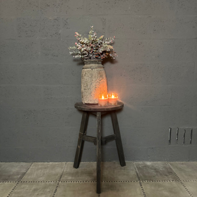 Old Grey bijzettafel / kruk