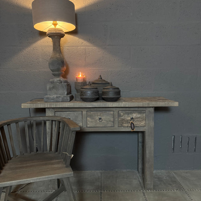 Driftwood sidetables met 3 lades