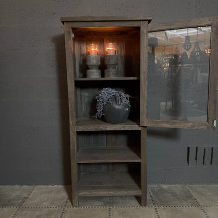 Driftwood Kast met Glasdeur