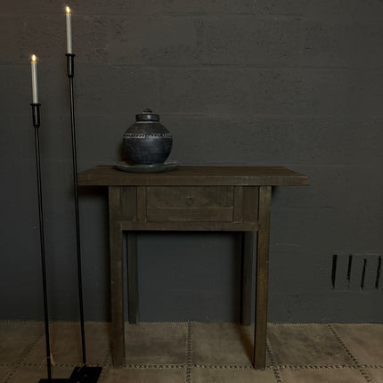 Driftwood sidetable met lade