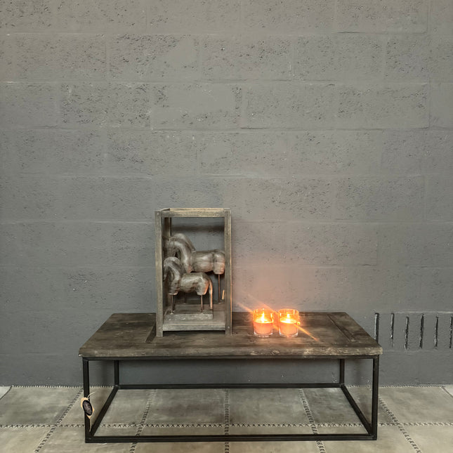 Uniek India Salontafel met ijzeren onderstel