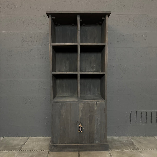 Rough Wood kast met open vakken en deuren