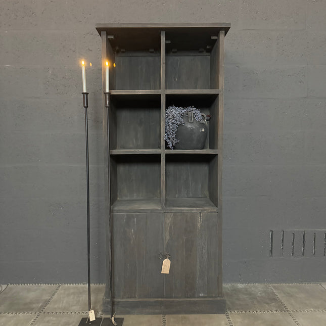 Rough Wood kast met open vakken en deuren