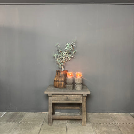 Driftwood tafeltje met lade