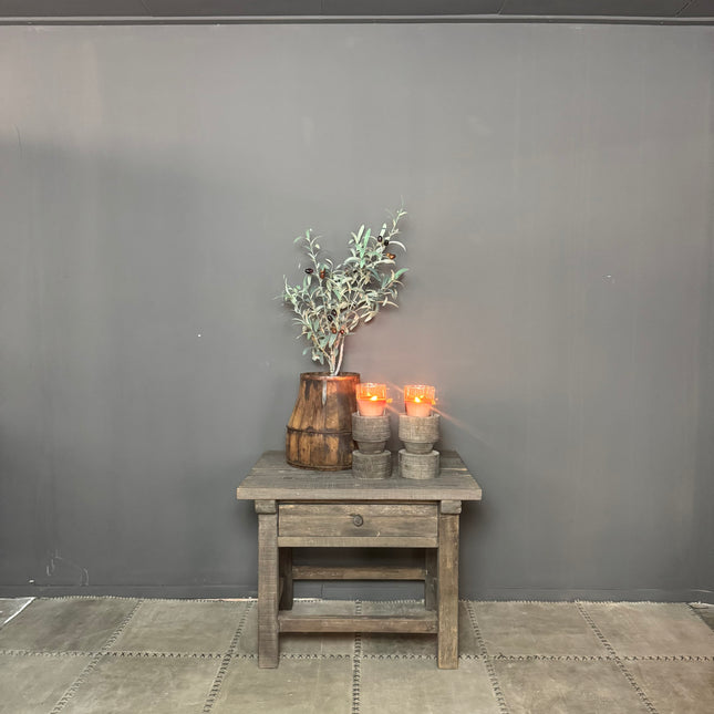 Driftwood tafeltje met lade
