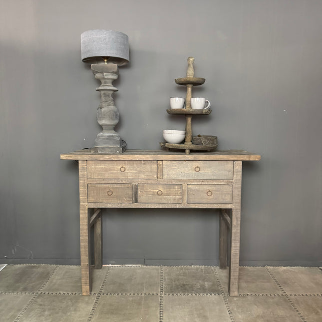 Driftwood sidetable met 5 lades