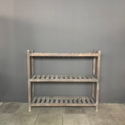 Uniek India Rek 3 lagen met lattenplanken