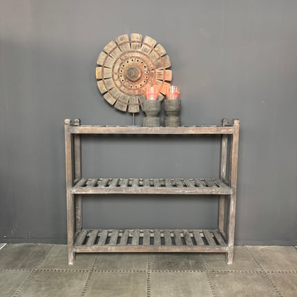 Uniek India Rek 3 lagen met lattenplanken