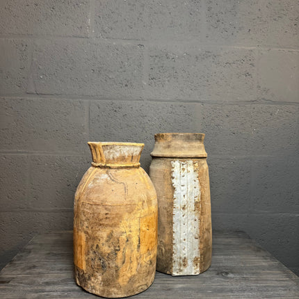 Nepalese houten potten – licht hout