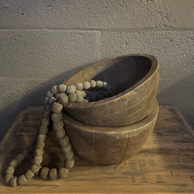 Authentieke houten schaal
