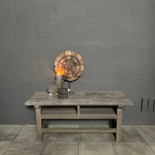 Driftwood salontafel met 2 vakken