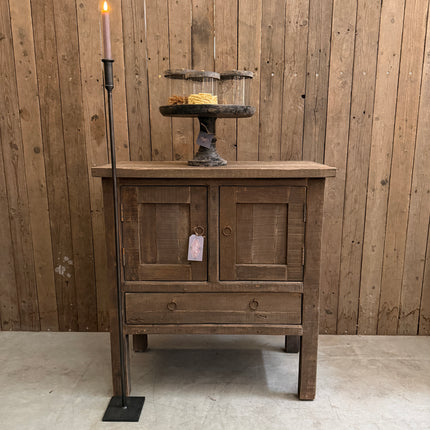 Driftwood kastje met 2 deuren en 1 lade | Landelijk houten opbergkastje