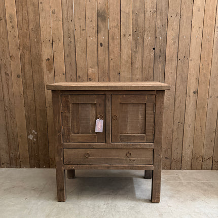 Driftwood kastje met 2 deuren en 1 lade | Landelijk houten opbergkastje