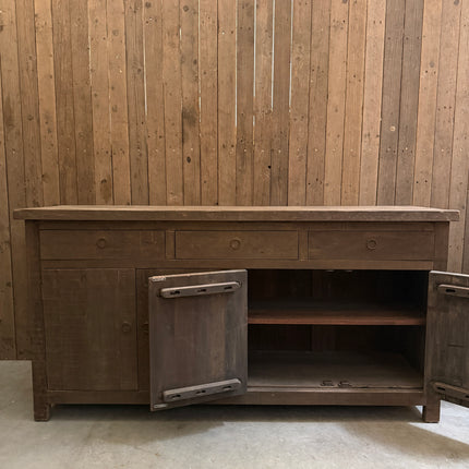 Driftwood dressoir met 4 deuren en 3 lades | Landelijk houten dressoir