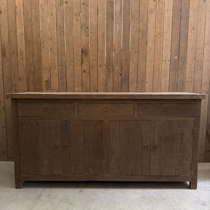 Driftwood dressoir met 4 deuren en 3 lades | Landelijk houten dressoir