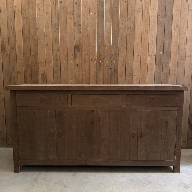 Driftwood dressoir met 4 deuren en 3 lades | Landelijk houten dressoir