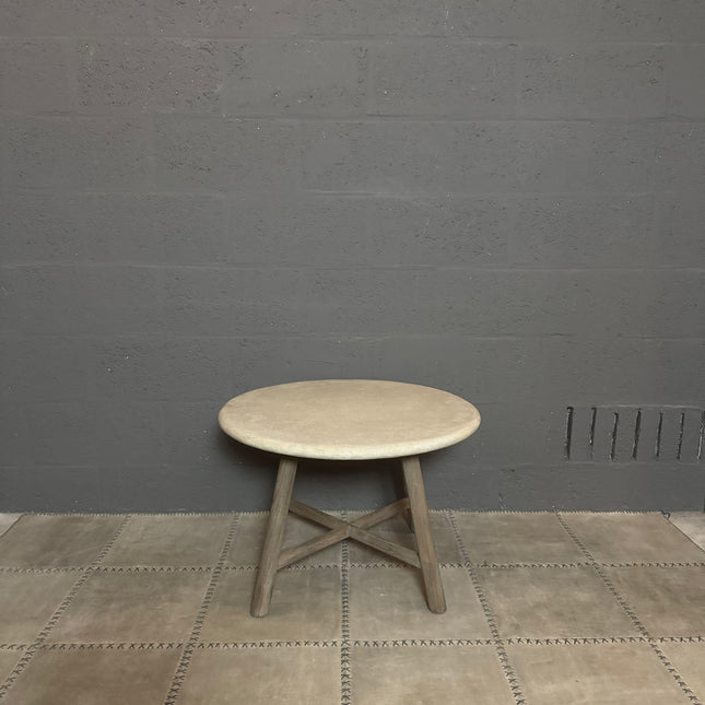 Driftwood salontafel set met stenen blad – beige