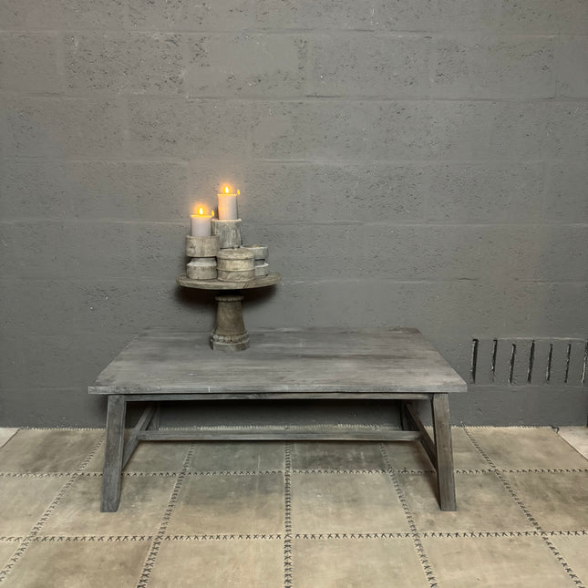Old Grey salontafel met dwarslat