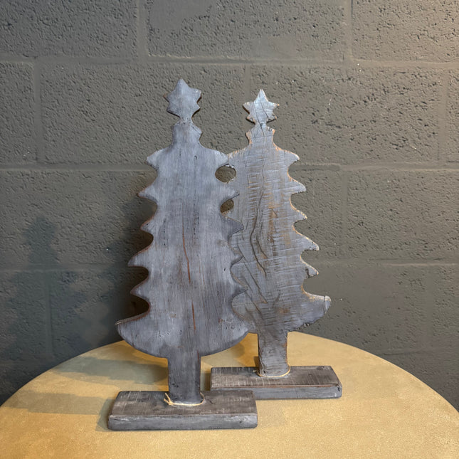 Houten kerstboompjes