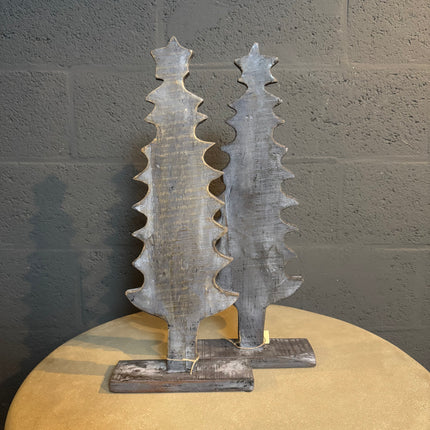 Houten kerstboompjes