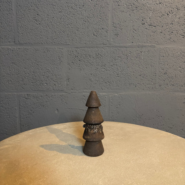 Houten kerstboompjes met unieke ketting