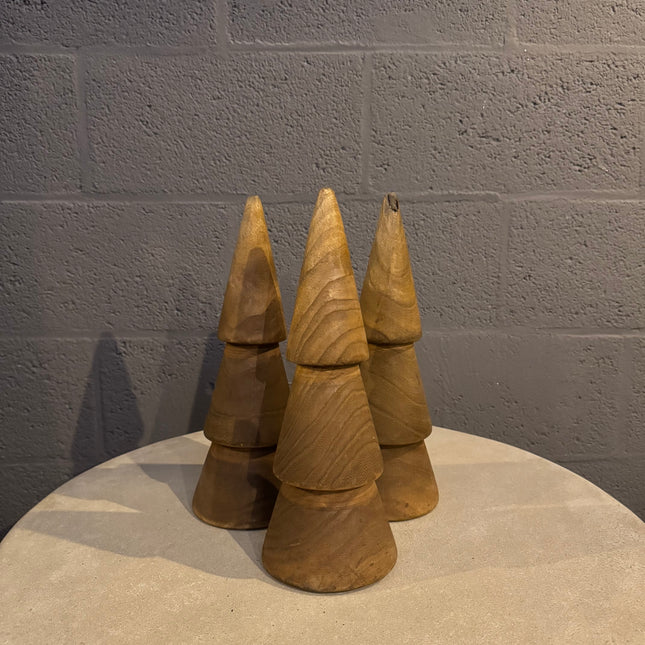 Houten kerstboompjes naturel