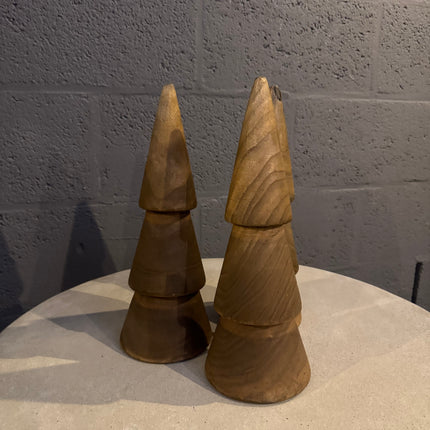 Houten kerstboompjes naturel