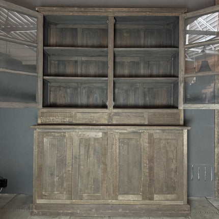 Driftwood Buffetkast – Massieve Houten Kast met Glazen Deuren
