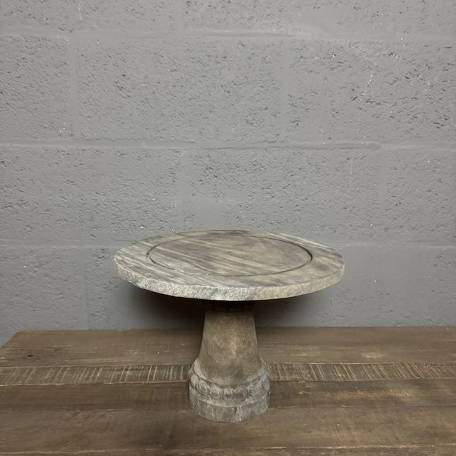 Houten Plateau op Voet – Sfeervol Landelijk Decorstuk