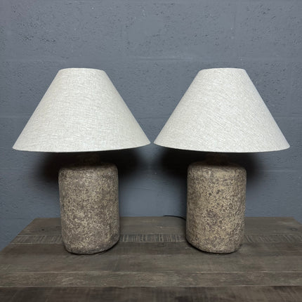 Tafellamp Papier-Maché / Klei Look – Organische Landelijke Lamp