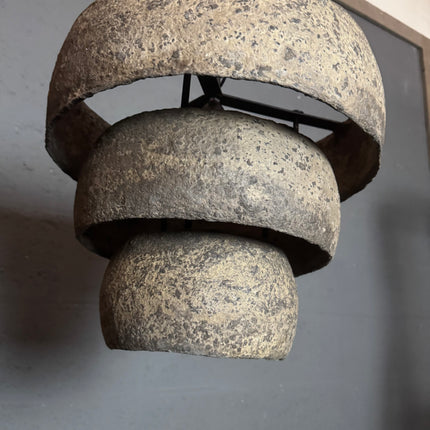 3-Laags Hanglamp – Papier-Maché / Klei Look