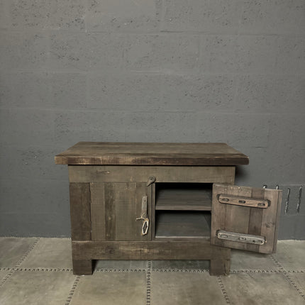 Driftwood Kastje – 2 Deuren met Houten Schuif