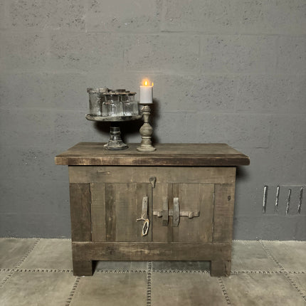 Driftwood Kastje – 2 Deuren met Houten Schuif