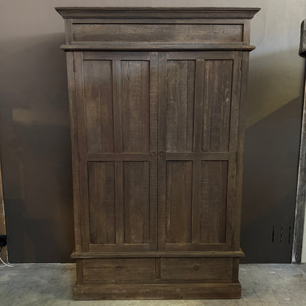 Driftwood kast 2 deuren 2 lades – landelijke houten kast – sobere opbergkast