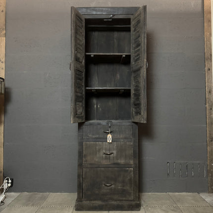 Uniek India Louvre Kledingkast – 3 Lades & Bovenkast