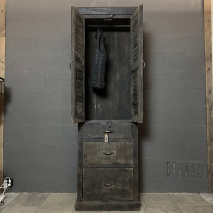 Uniek India Louvre Kledingkast – 3 Lades & Bovenkast