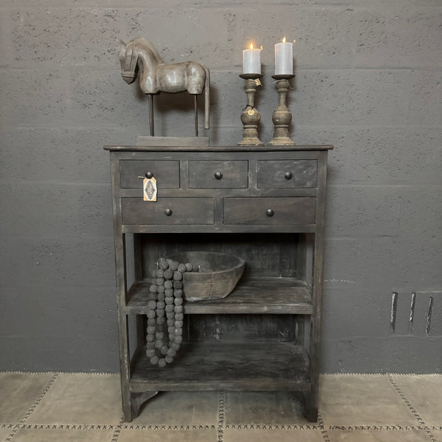 Uniek India Kastje – 5 Lades & 2 Legplanken