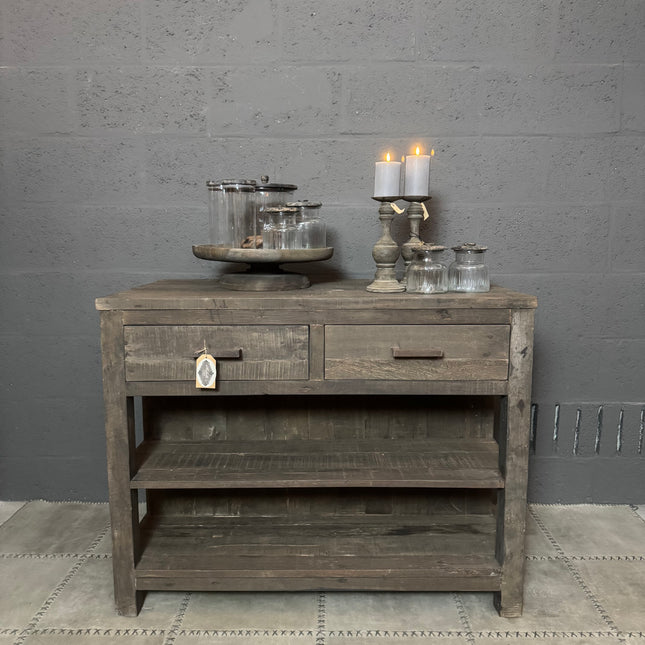 Driftwood Keukeneiland – Met 2 Lades & Open Vakken