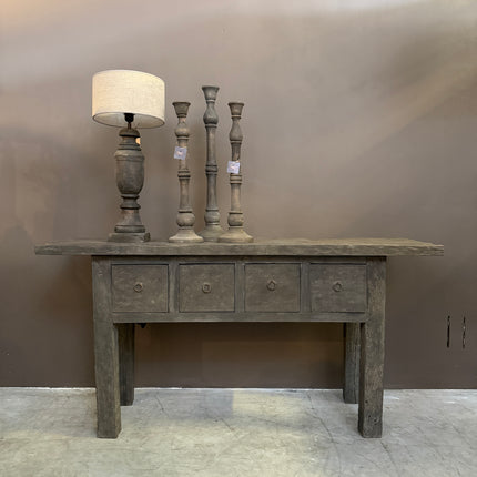 Old Barn Sidetable – Stoer Landelijk Houten Dressoir met 4 Lades
