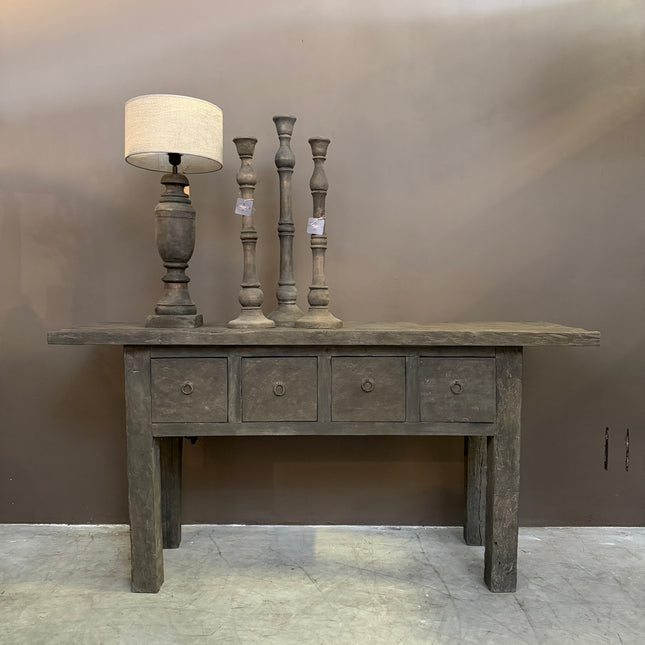 Old Barn Sidetable – Stoer Landelijk Houten Dressoir met 4 Lades