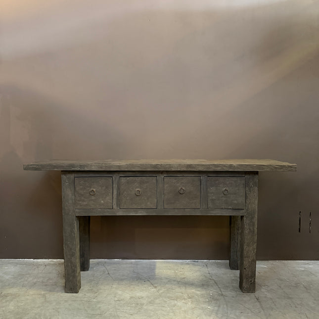 Old Barn Sidetable – Stoer Landelijk Houten Dressoir met 4 Lades