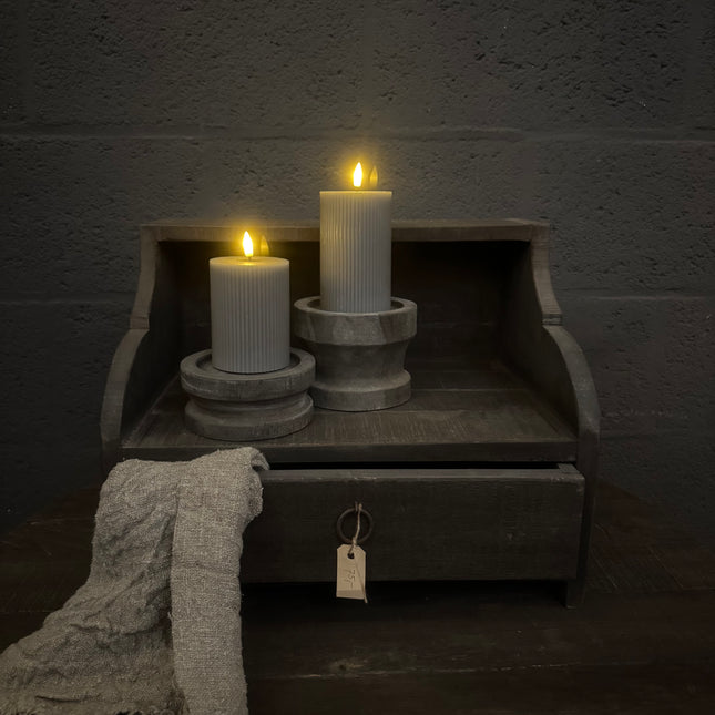 Driftwood 2-laagse houten bak – landelijke opbergbak van massief hout